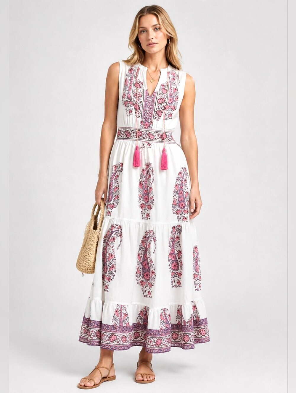 Bell By Alicia Bell Paisley Maxi Dress Sleeveless